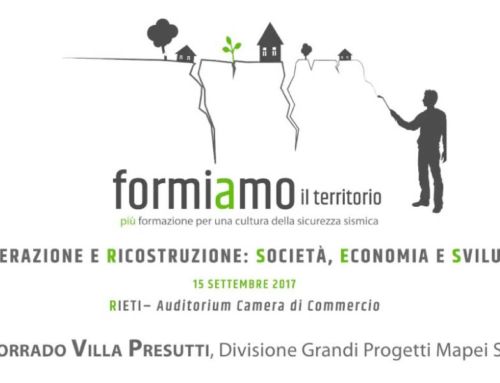 Formiamo il territorio Rieti – 15 settembre 2017