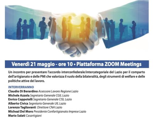 21 Maggio 2021 ore 10.00 Presentazione Accordo Interconfederale/Intercategoriale del Lazio